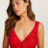 Nora Lace Long Slip Dress, Red