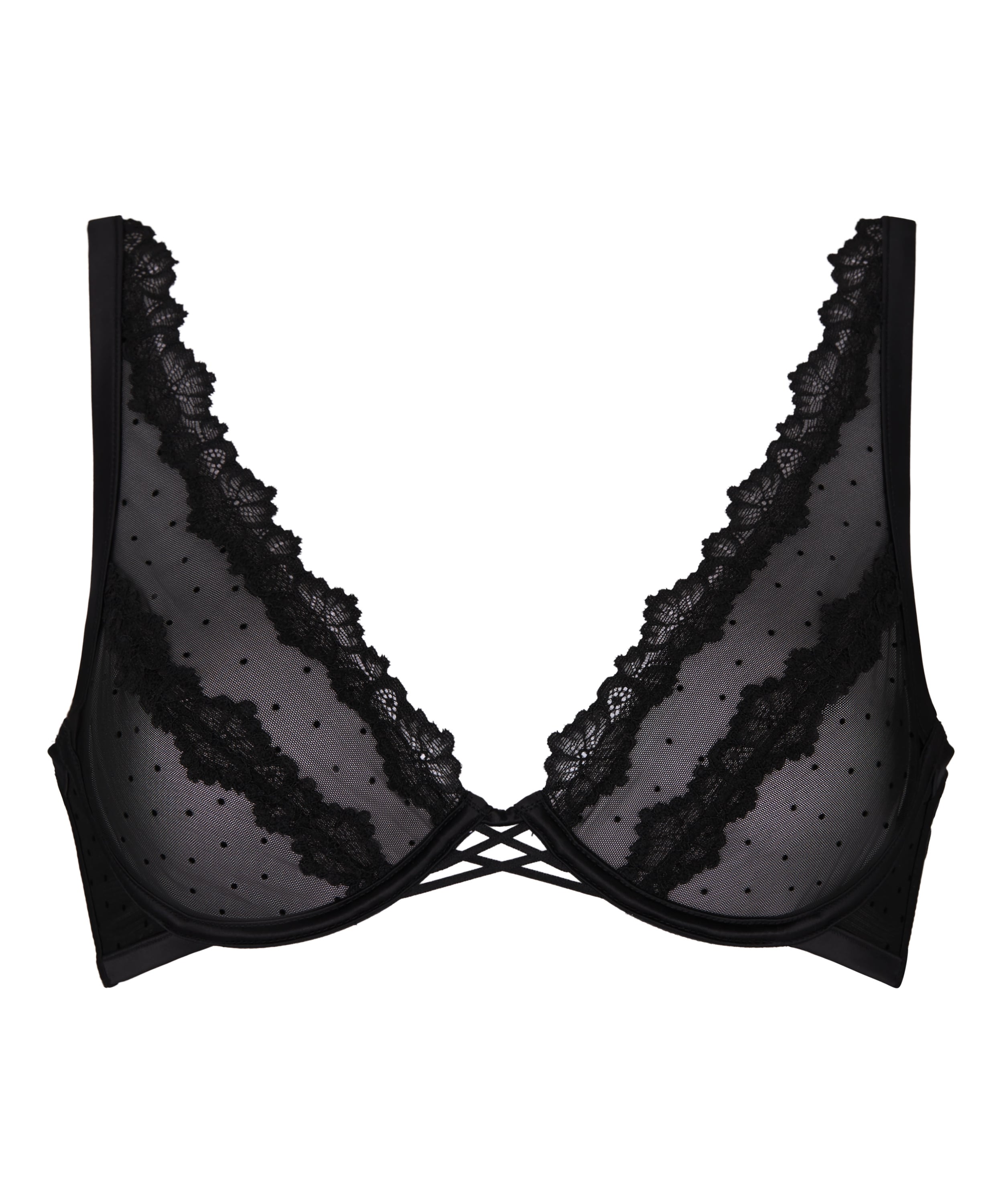Non-Padded Underwired Bra Kat, Black, main