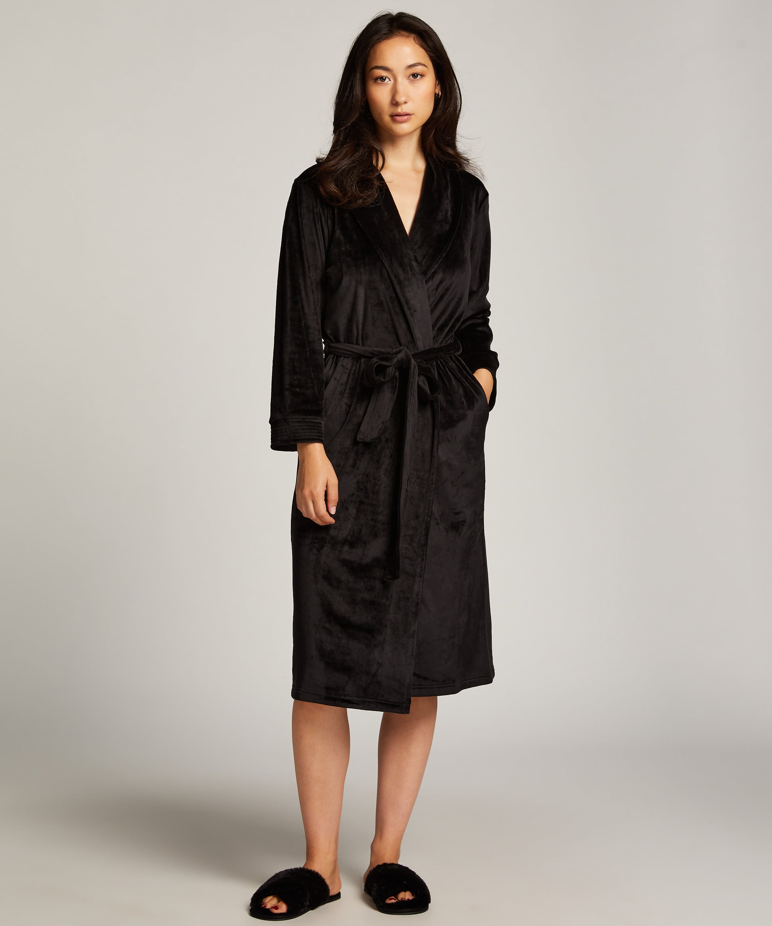 Bathrobe, Black, main