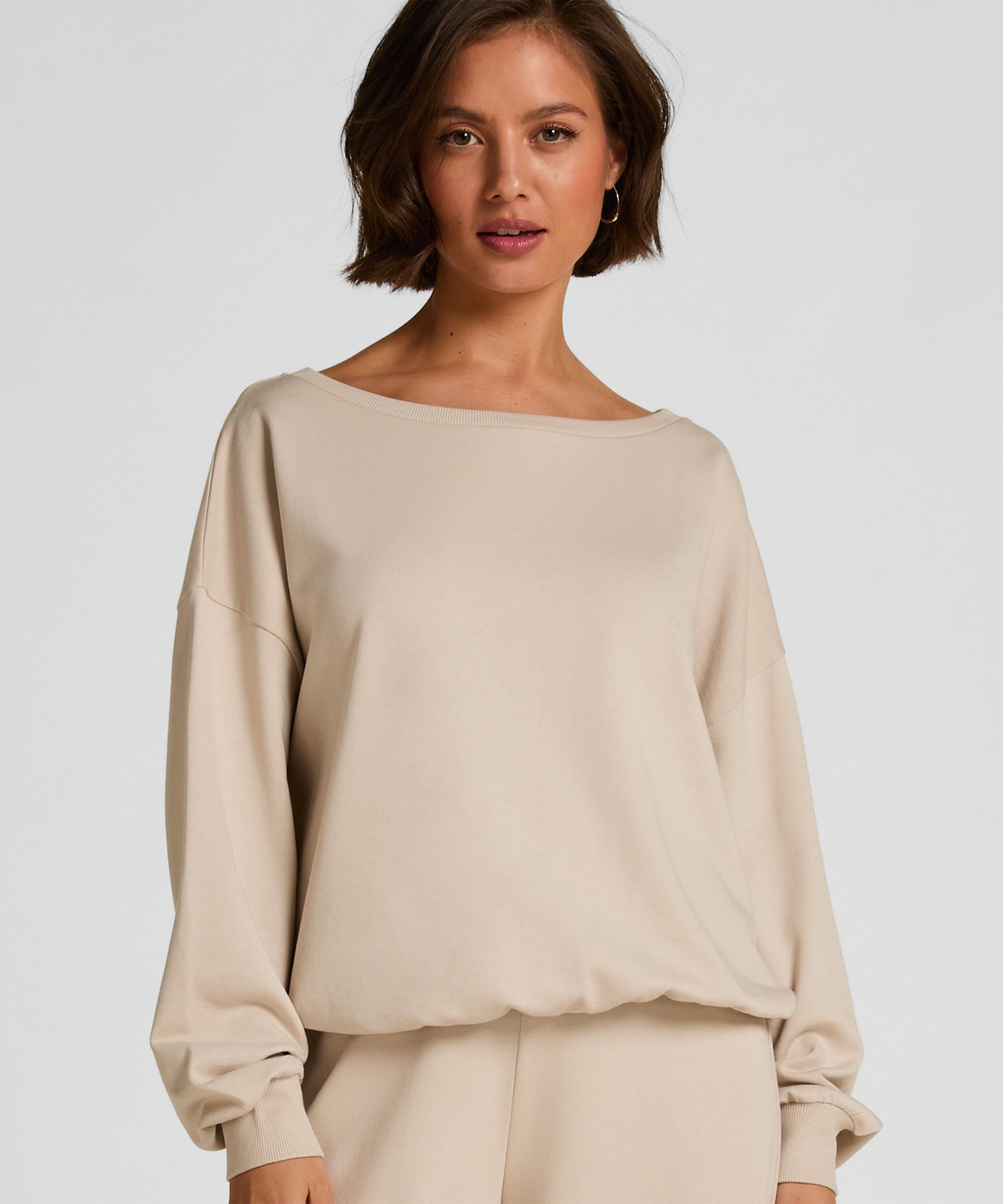 Boatneck Sweater Audrey, Gray