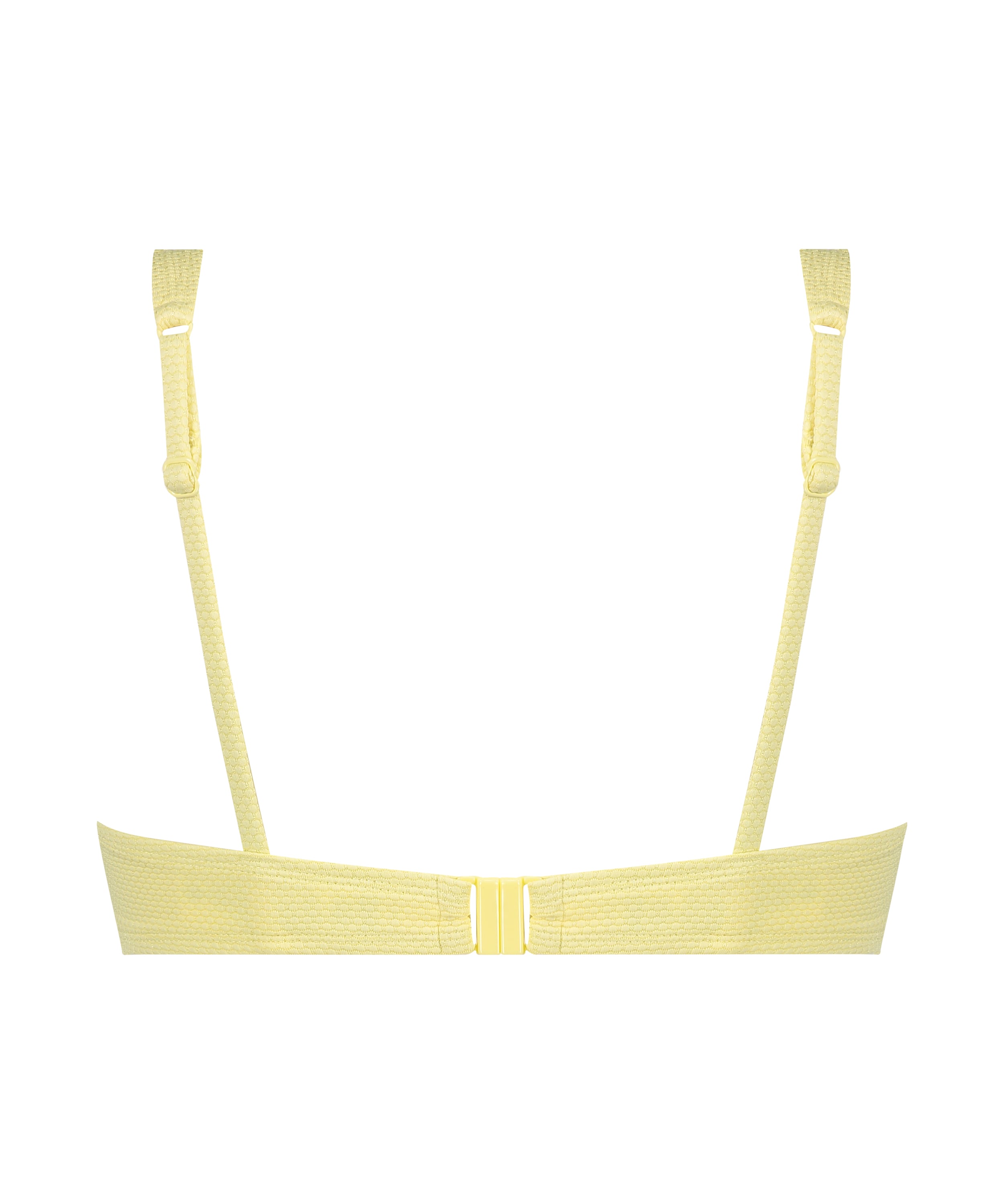 Scallop Non-Padded Underwired Bikini Top, Yellow, main