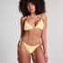 Triangle Crochet Bikini Top, Yellow