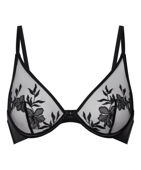 Hilton Non-Padded Underwired Bra, Black