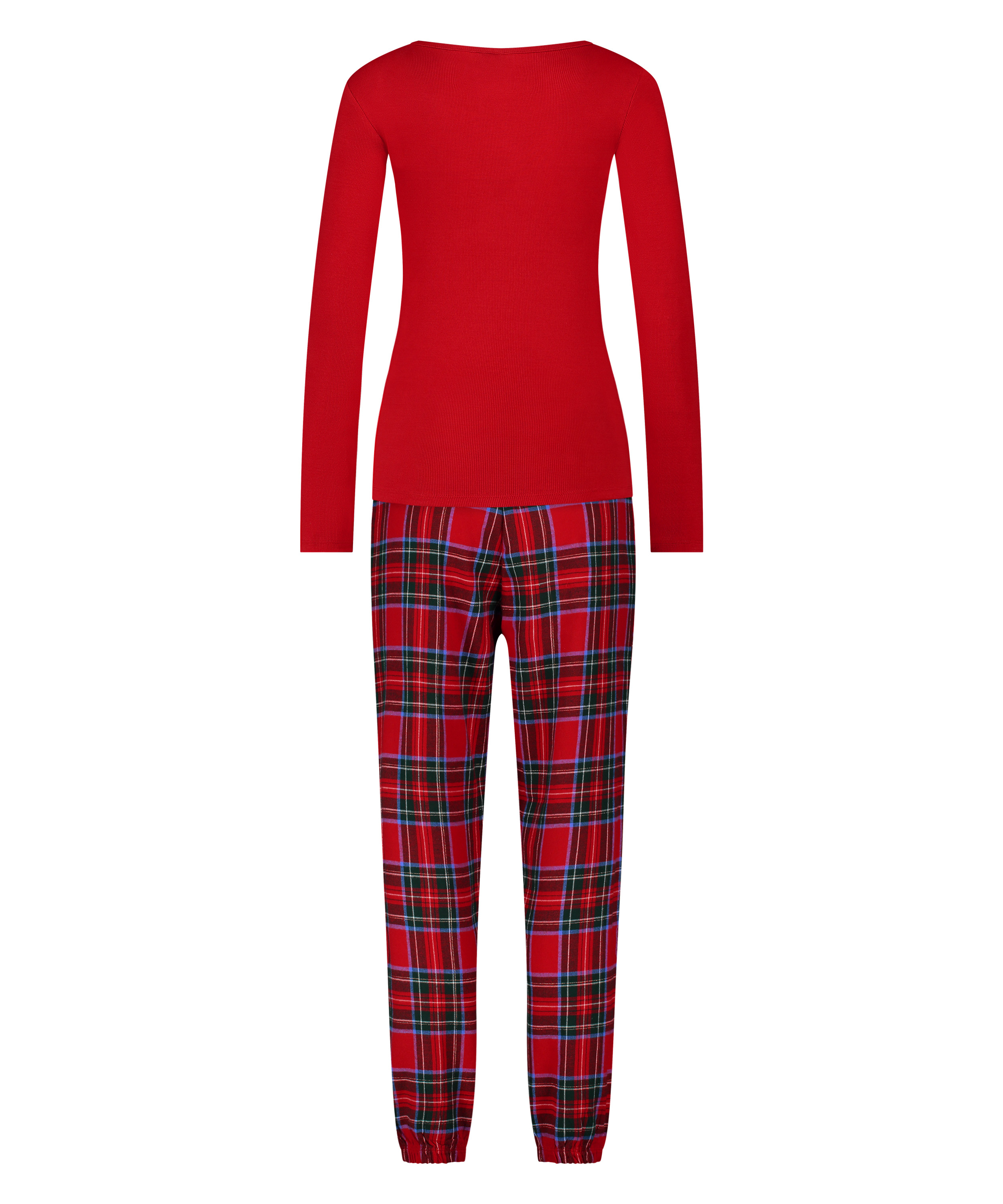 Flannel Pyjama Set, Red, main