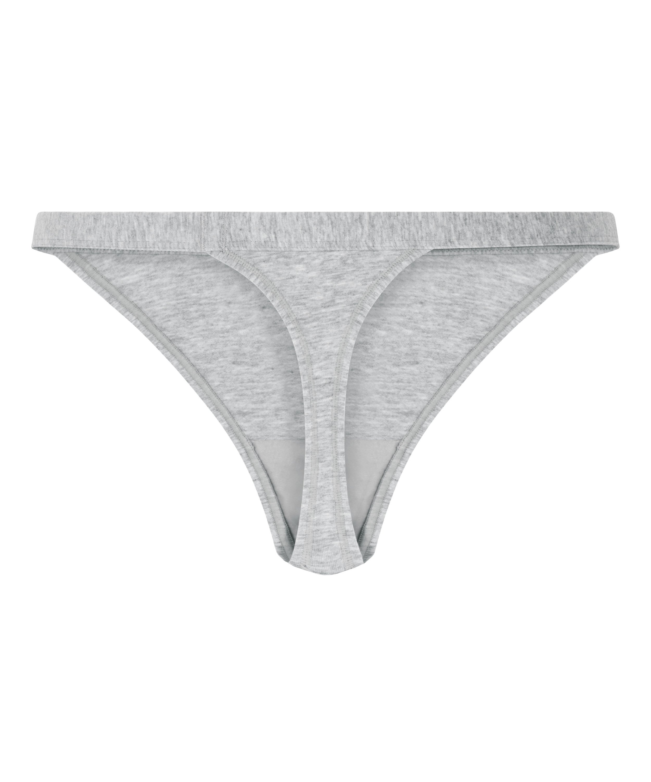 Cotton Thong, Gray, main