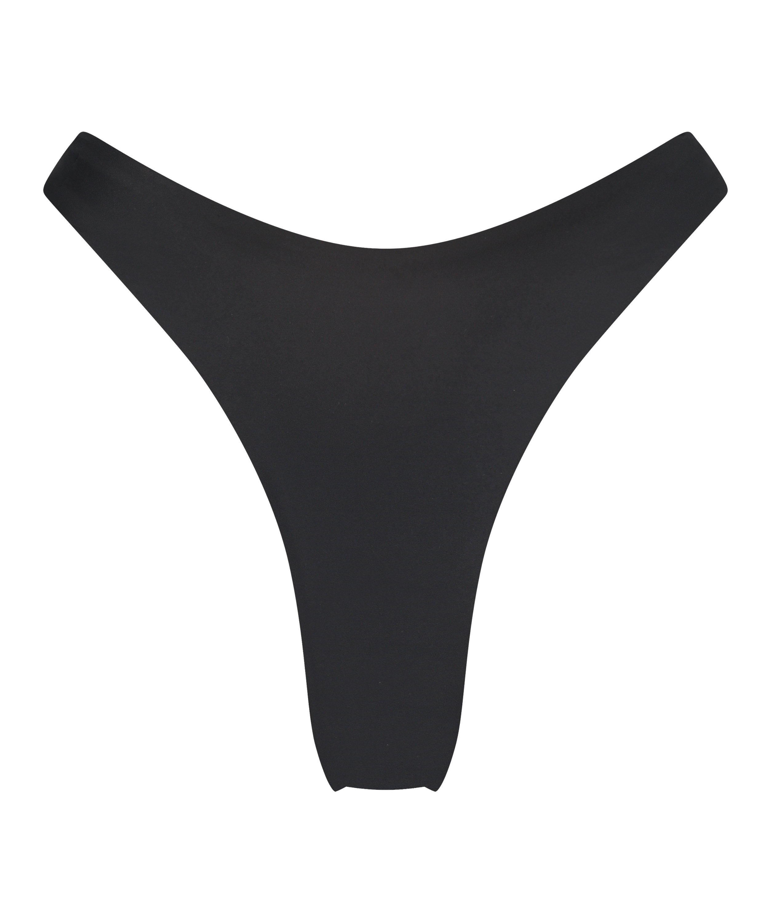 Luxe High-Leg Bikini Bottoms, Black, main
