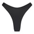 Luxe High-Leg Bikini Bottoms, Black