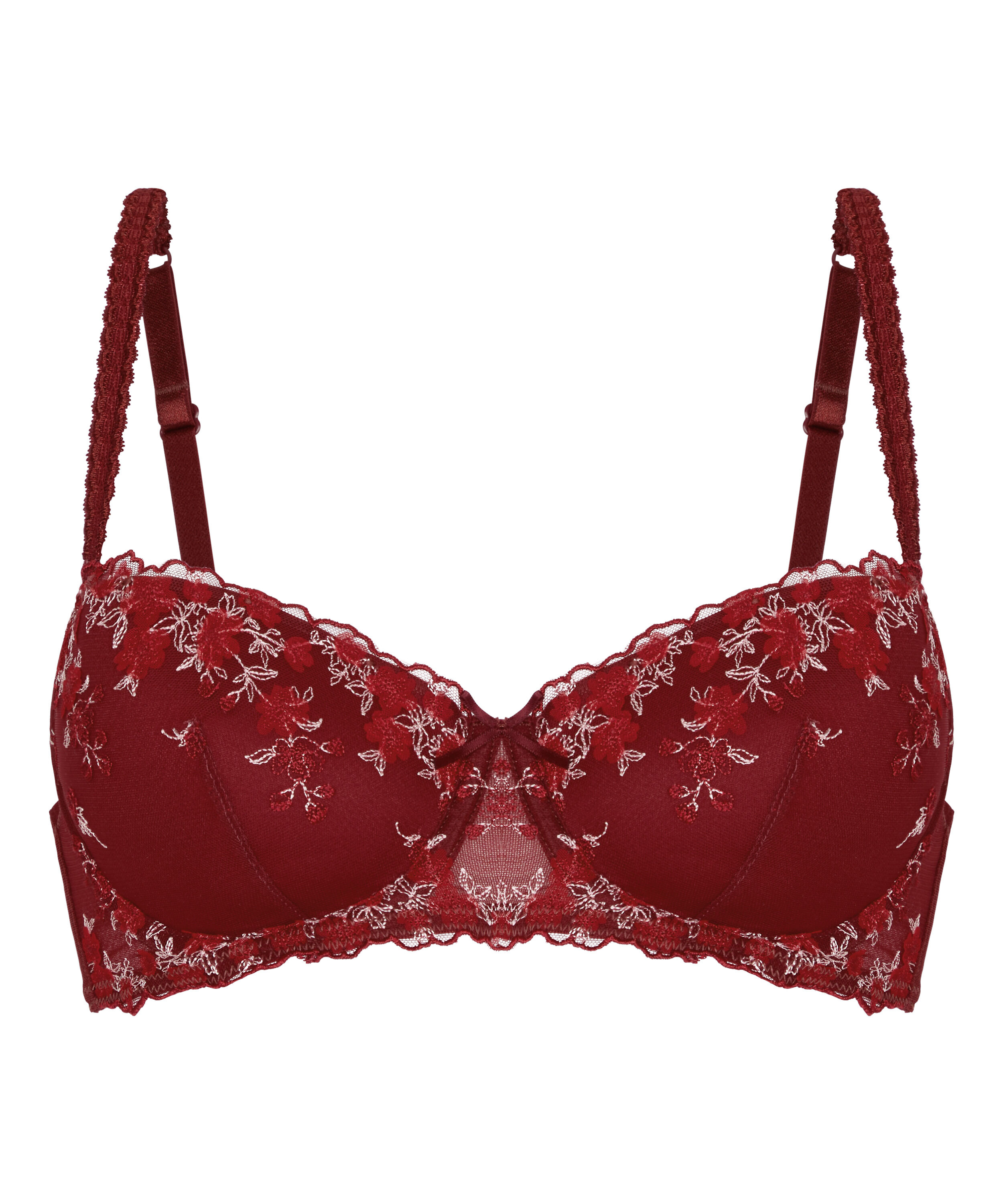 Chloe Padded Underwired Bra, Red