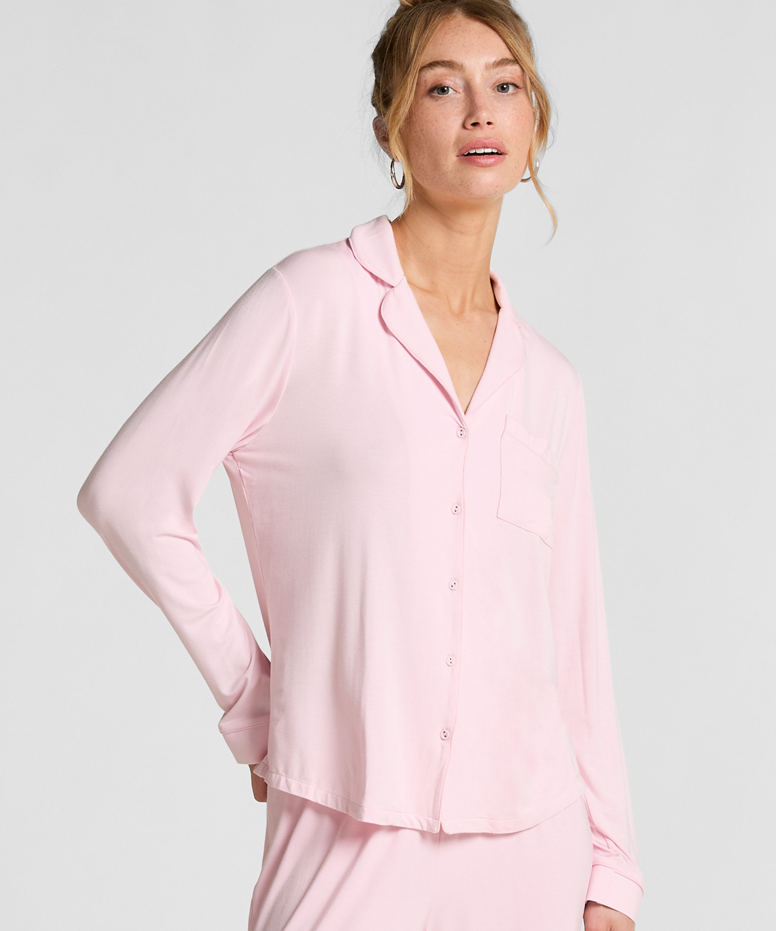 Essential Jersey Long-Sleeved Jacket, Pink, main