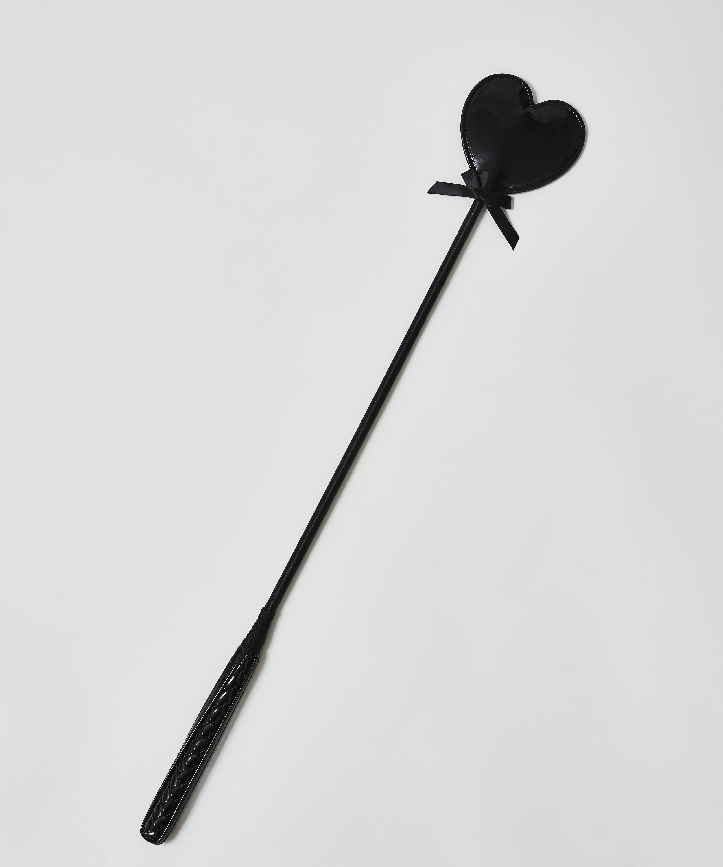 Leather-look private whip, Black, main