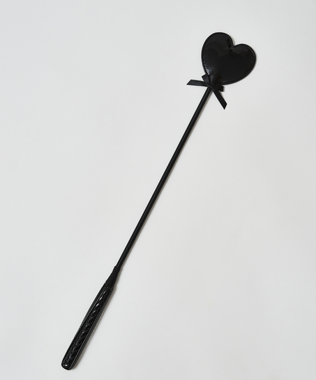 Leather-look private whip, Black
