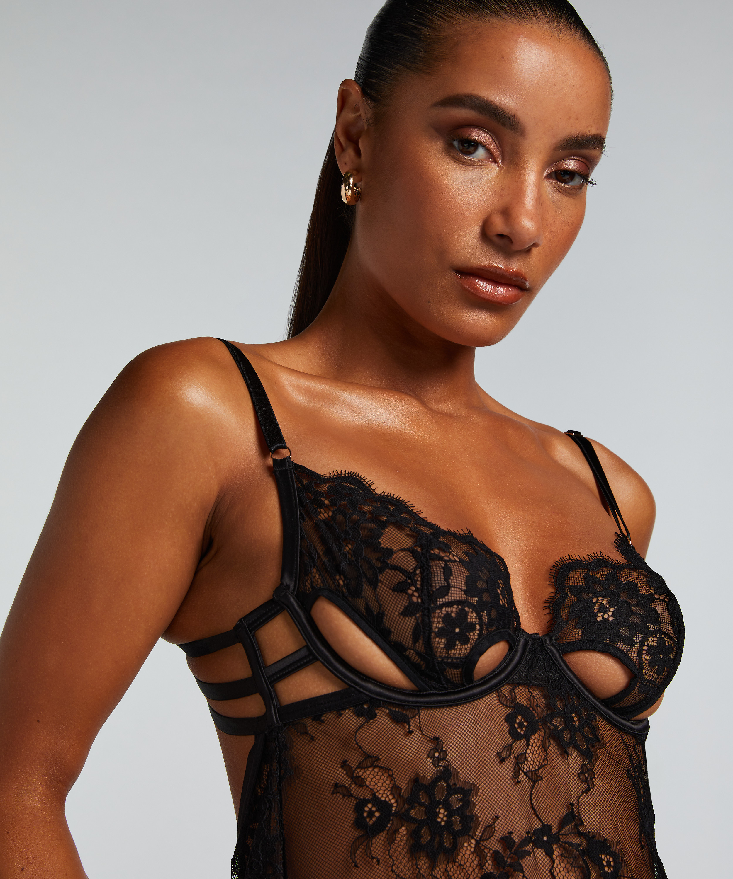 Mya Slip dress, Black, main