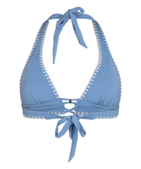 Joburg Triangle Bikini Top, Blue