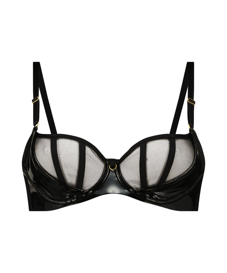 Hunkemoller Seductress Faux Patent Leather Underwire Bra - ShopStyle