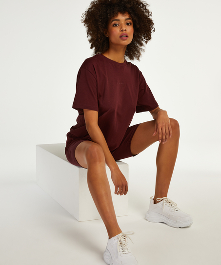 Biker Short Pyjama Set, Red