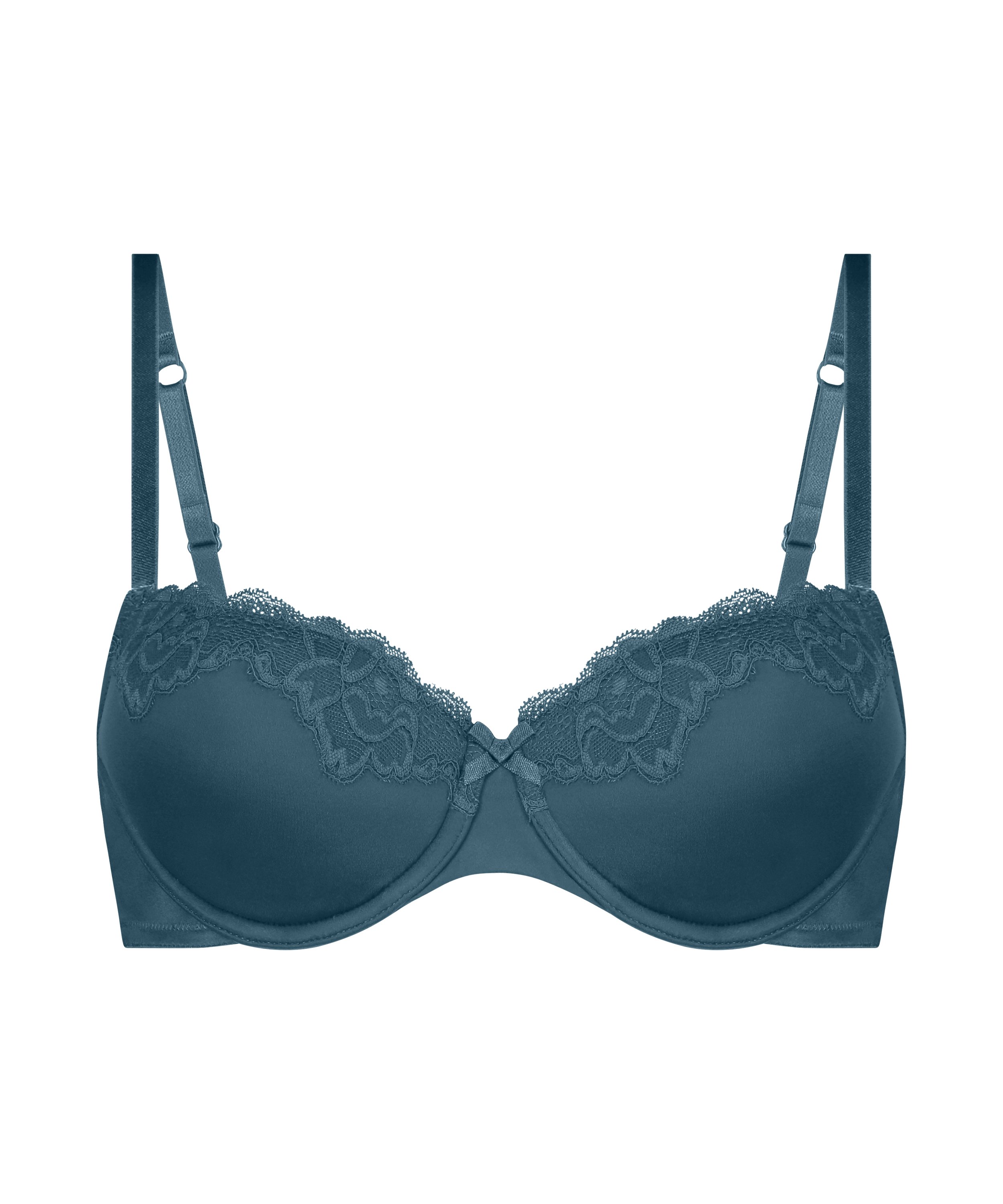 Lace & Shine Padded Underwired Bra, Blue, main