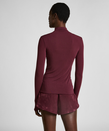 super soft Turtleneck Shirt with Cashmere, Purple