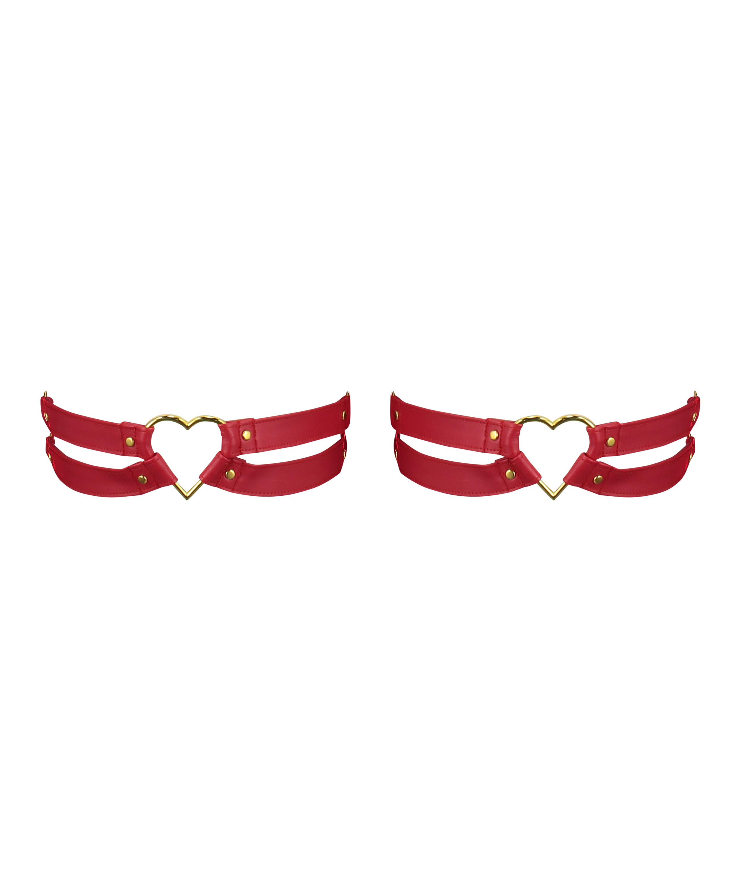 Private Heart Hold Up Suspenders, Red, main