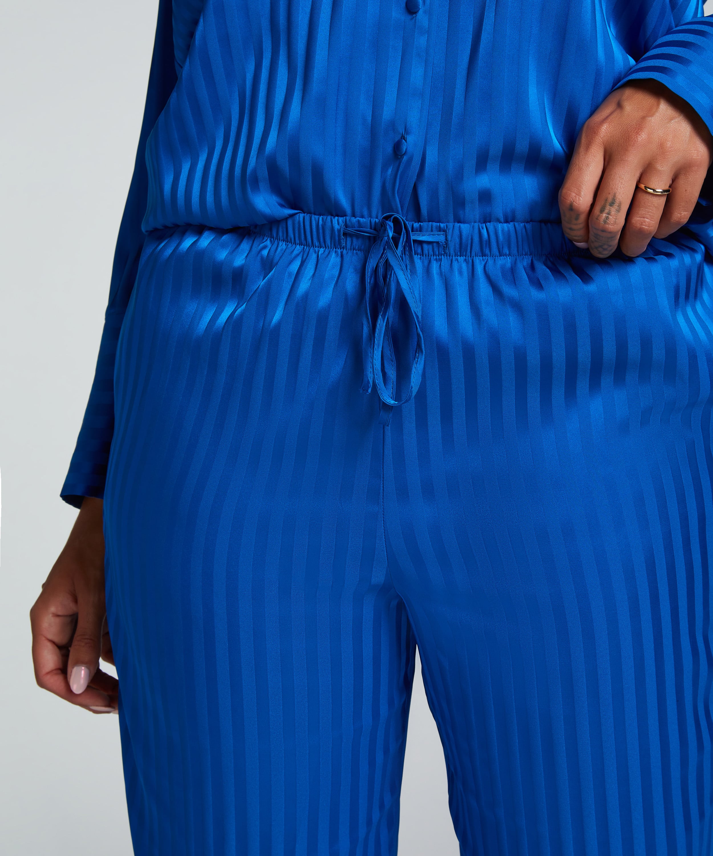 Satin Trousers, Blue, main