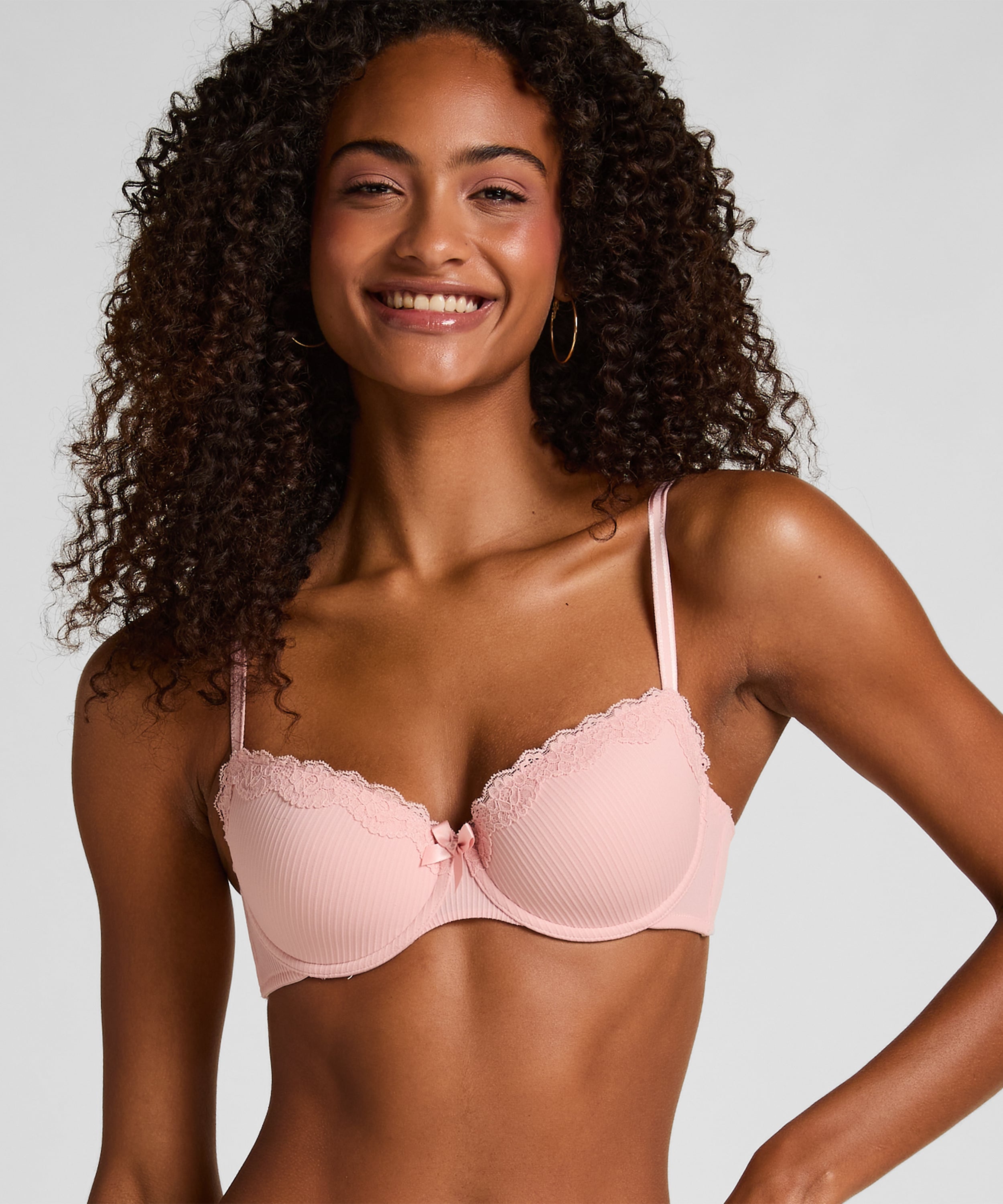 Lola Padded Underwired Bra, Pink, main