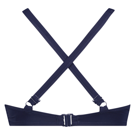 Sunset Dreams padded underwired bikini top Cup E +, Blue