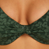 Tonal non-padded underwired bikini top, Green