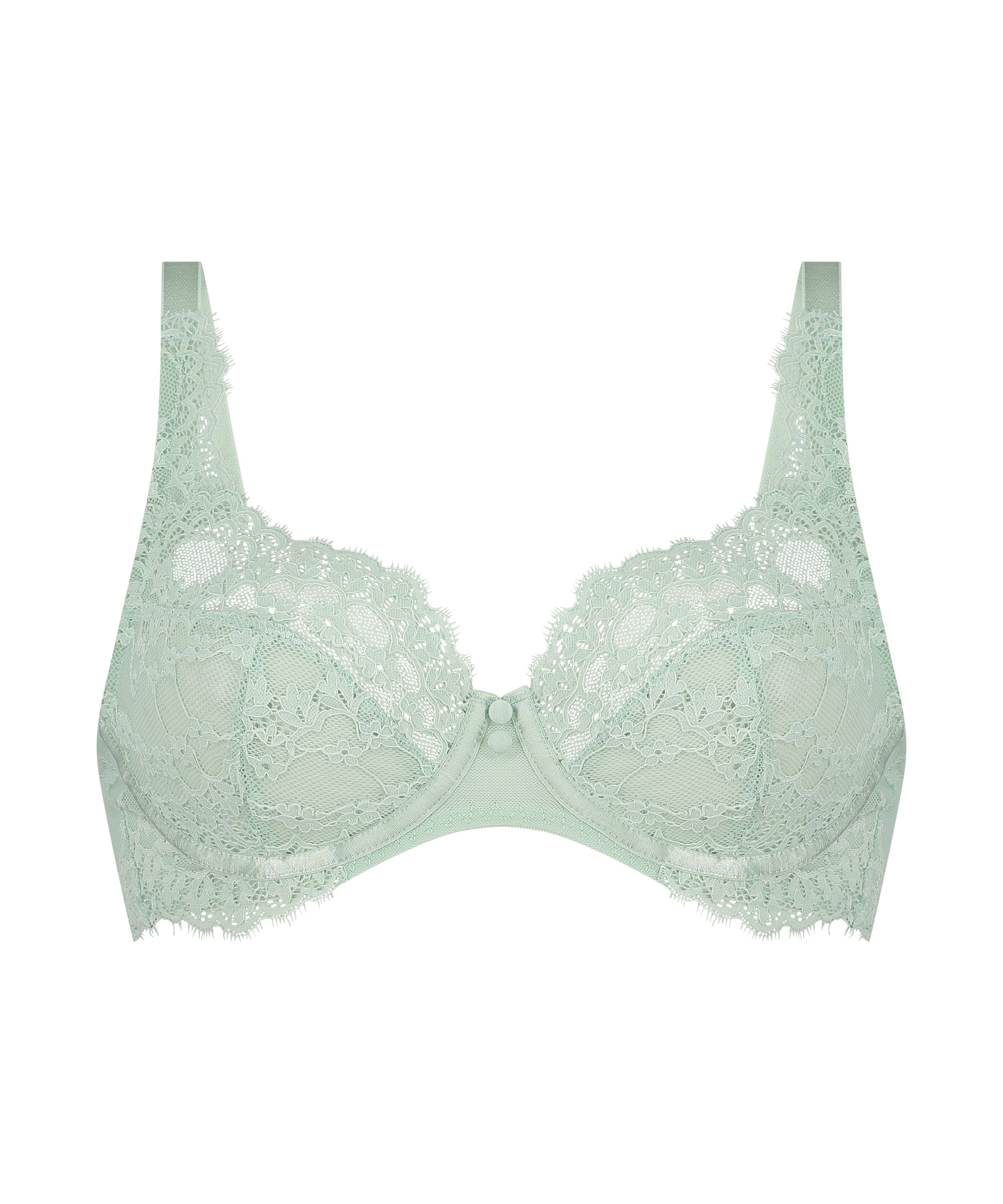 Daisy Non-Padded Underwired Bra, Green, main
