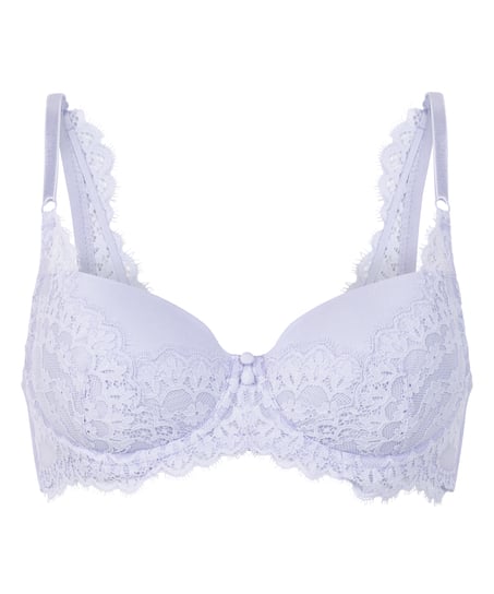 Daisy Padded Underwired Bra, Purple