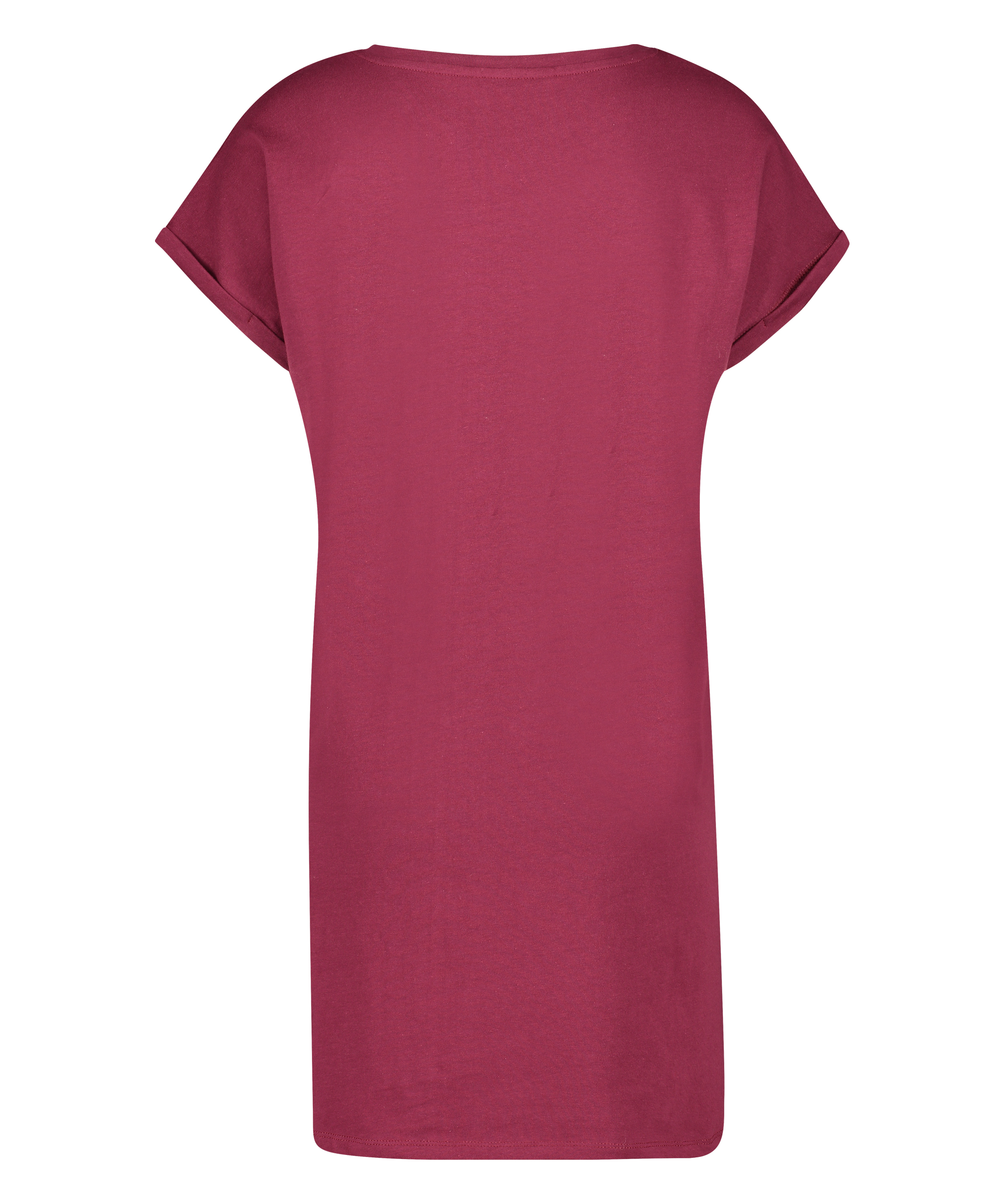 Round Neck Nightshirt, Red, main