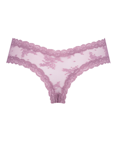 V-shaped Brazilian knickers mesh, Purple