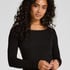 Longsleeved Jersey Pyjama Top, Black