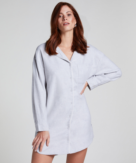 Flannel Nightshirt, Gray