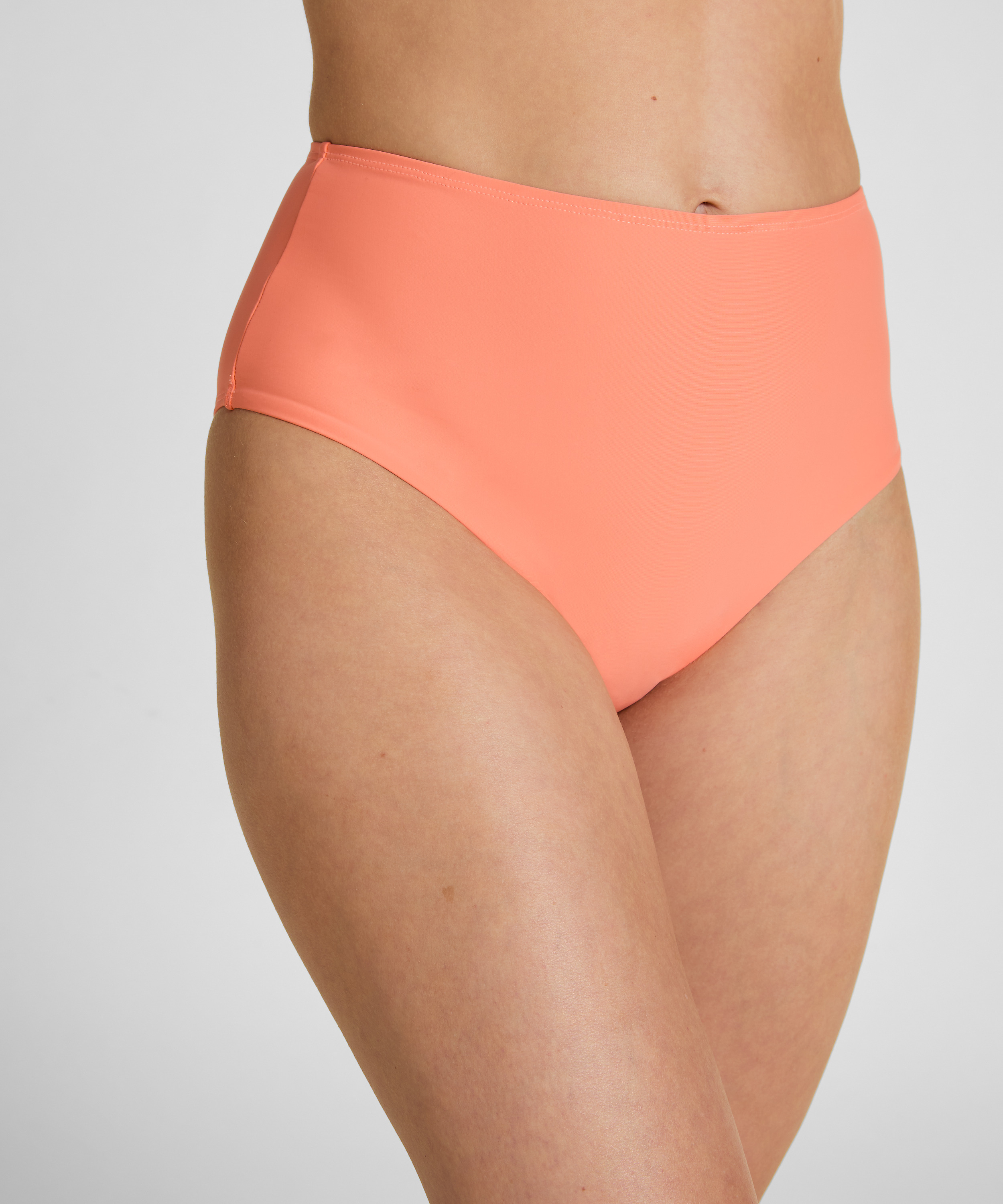 High-Waisted Shaping Bikini Bottom Luxe, Orange, main