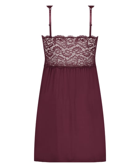 Nora Lace Slip Dress, Purple