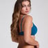 Plunge Padded Underwired Bra, Blue