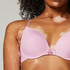 Plunge Padded Underwired Bra, Pink