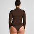 super soft Turtleneck shirt with Cashmere, Brown