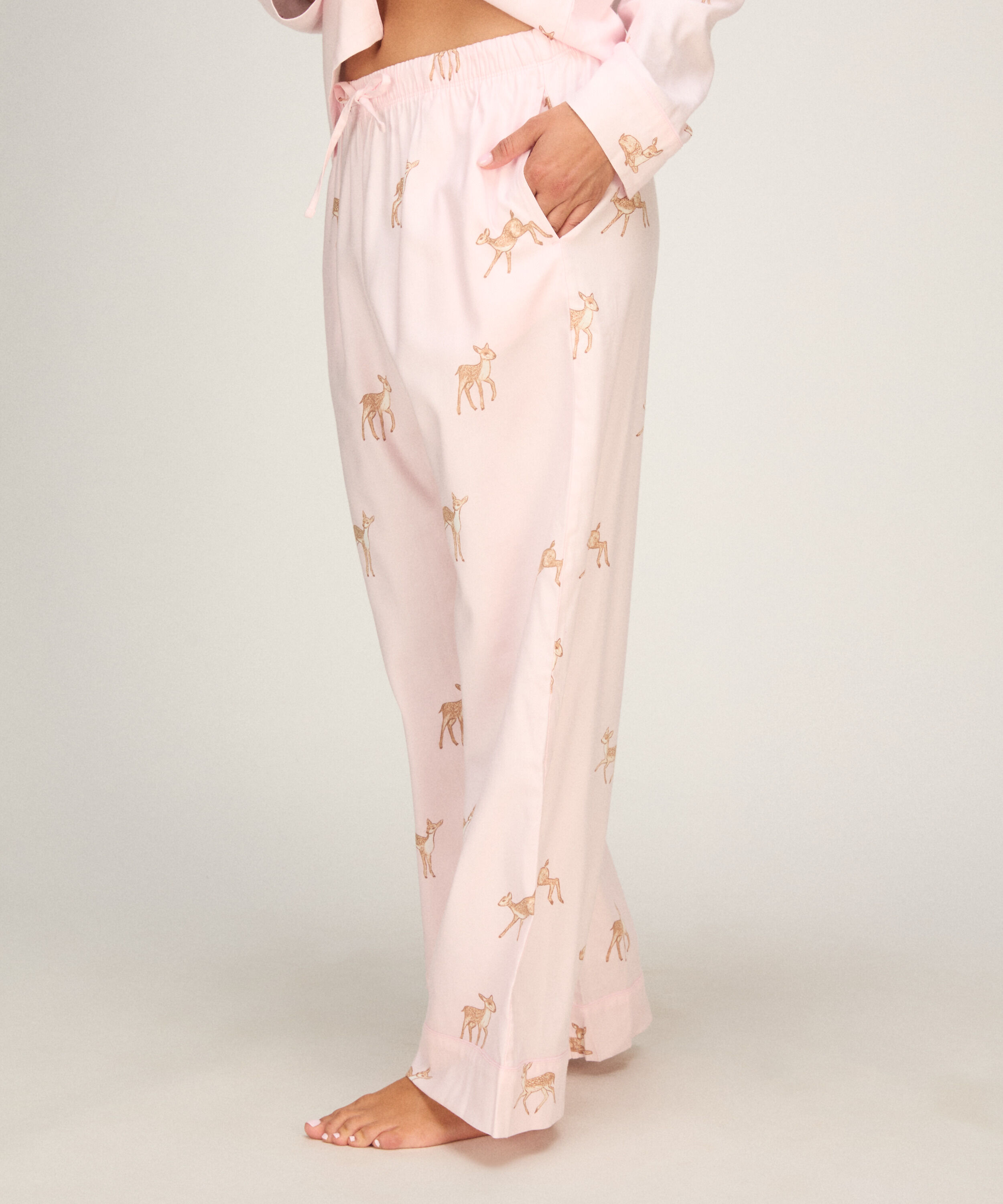 Pant Woven Deer, Pink