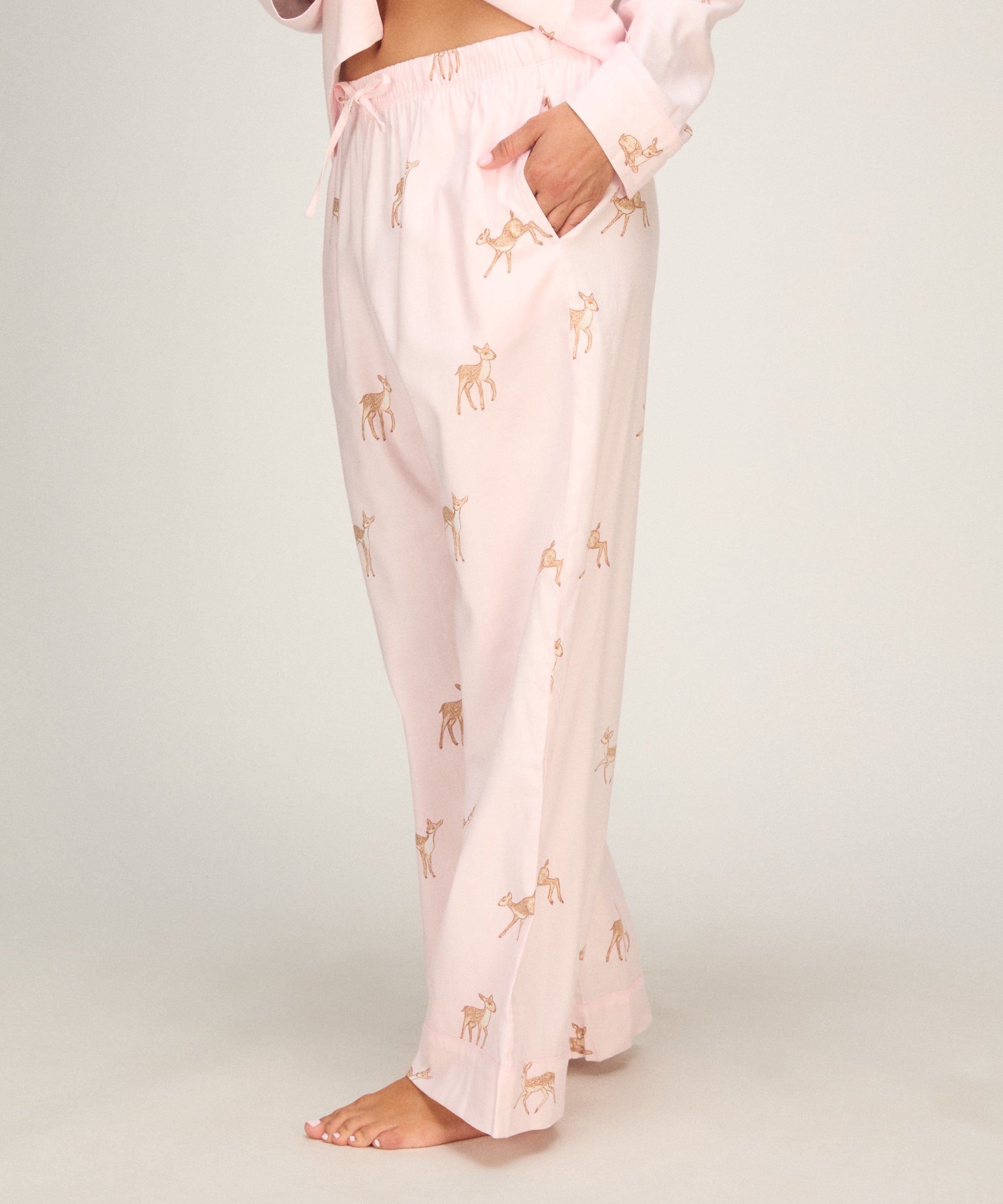 Pant Woven Deer, Pink, main