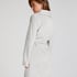 Fleece Zip Bathrobe, Gray