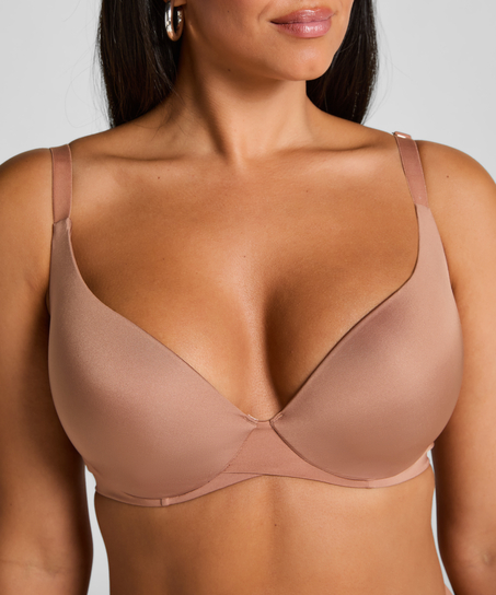 Smooth Padded Underwired Bra, Brown