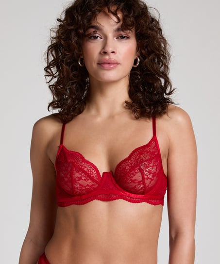 Isabelle Non-Padded Underwired Bra, Red