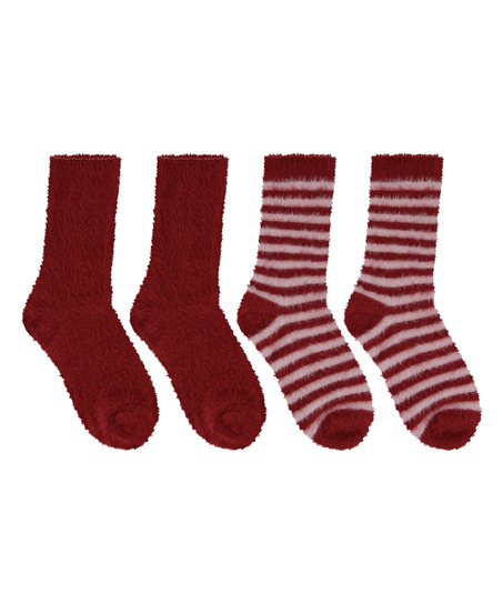 2 pairs of socks Cosy, Red