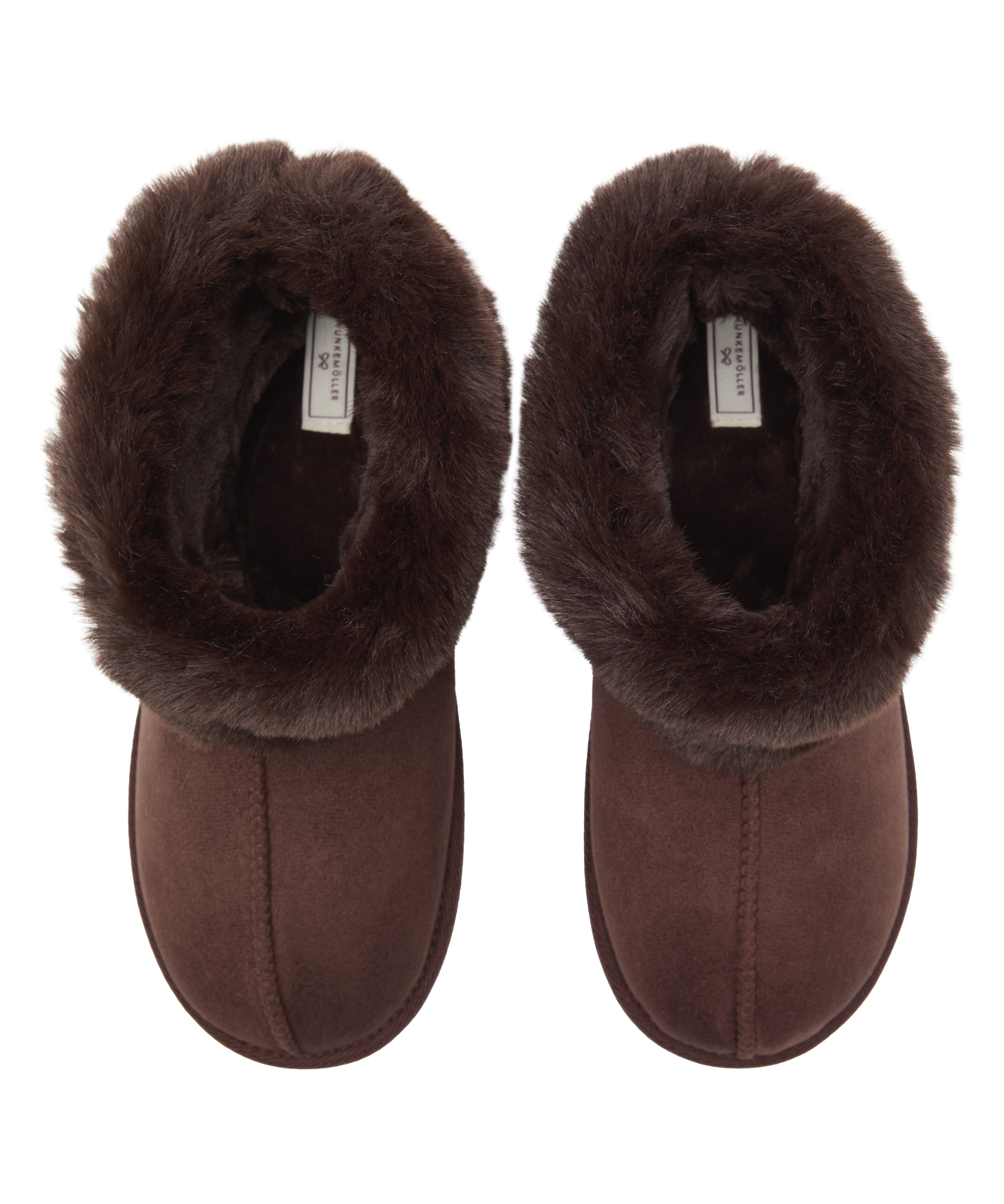 Slipper Boot Faux Suede, Brown, main