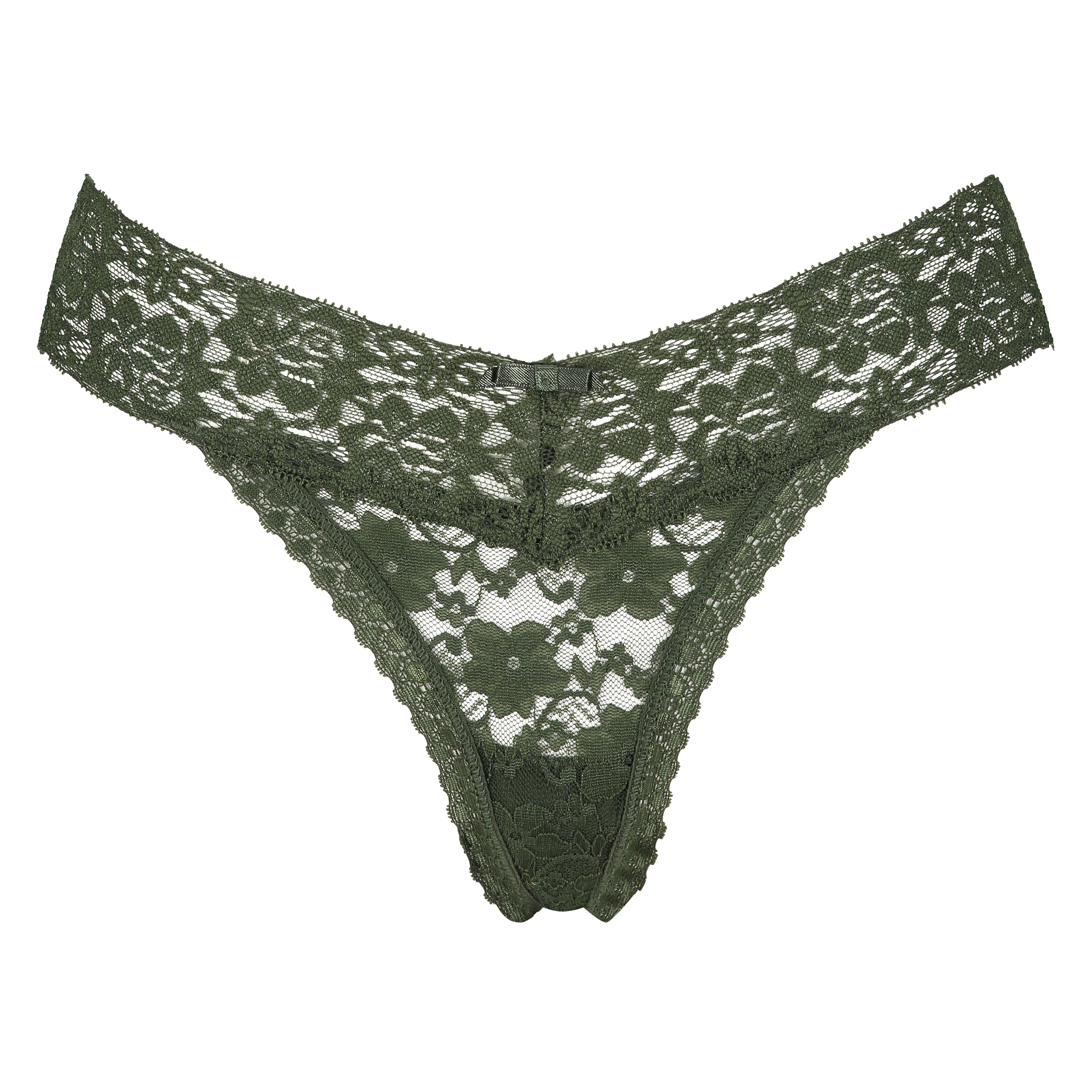 Floral Lace Thong, Green, main