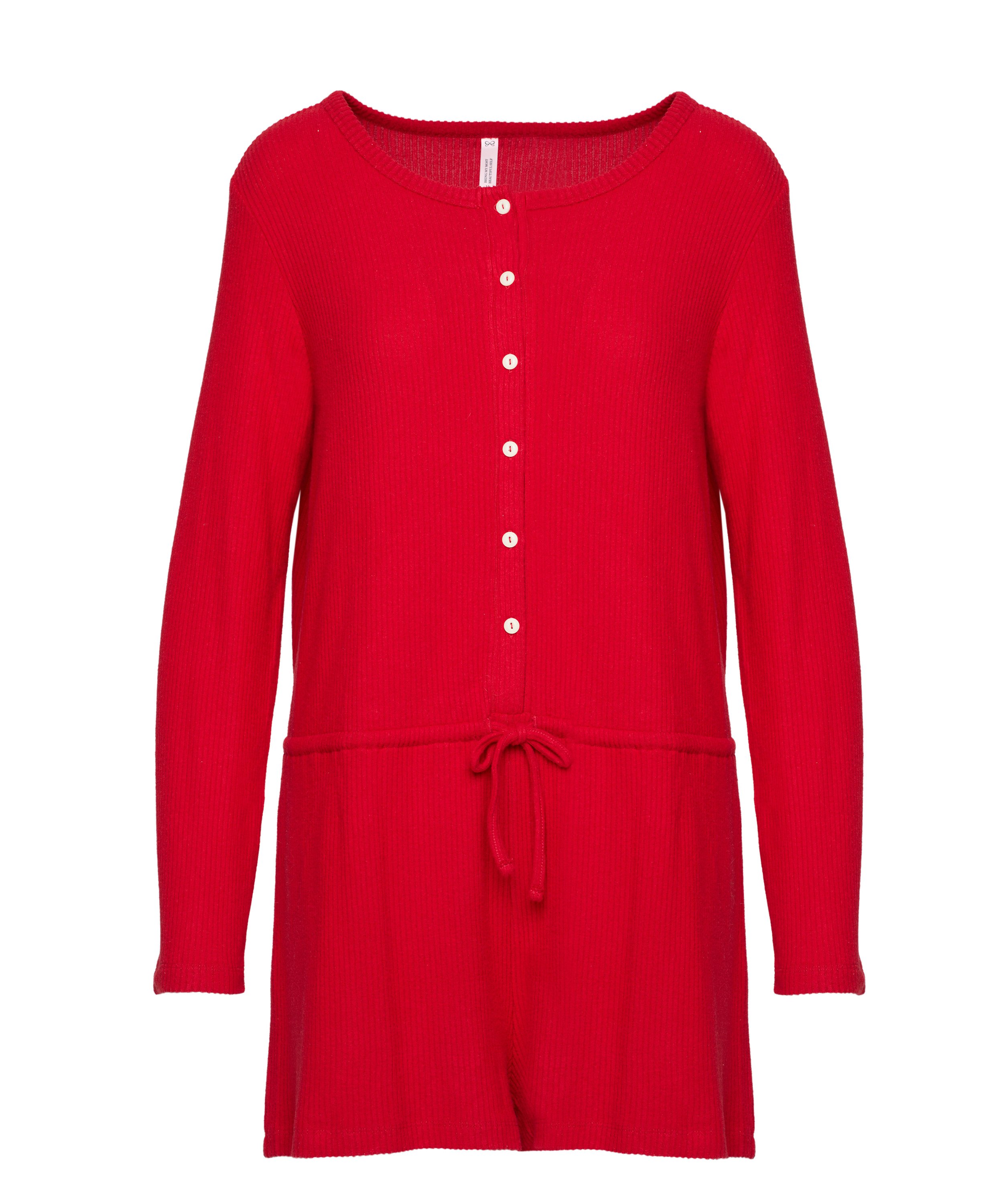 Onesie Short Jersey Rib, Red, main