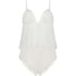Chiffon Plisse Cami Set, White