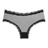 V-shaped Brazilian knickers mesh, Black