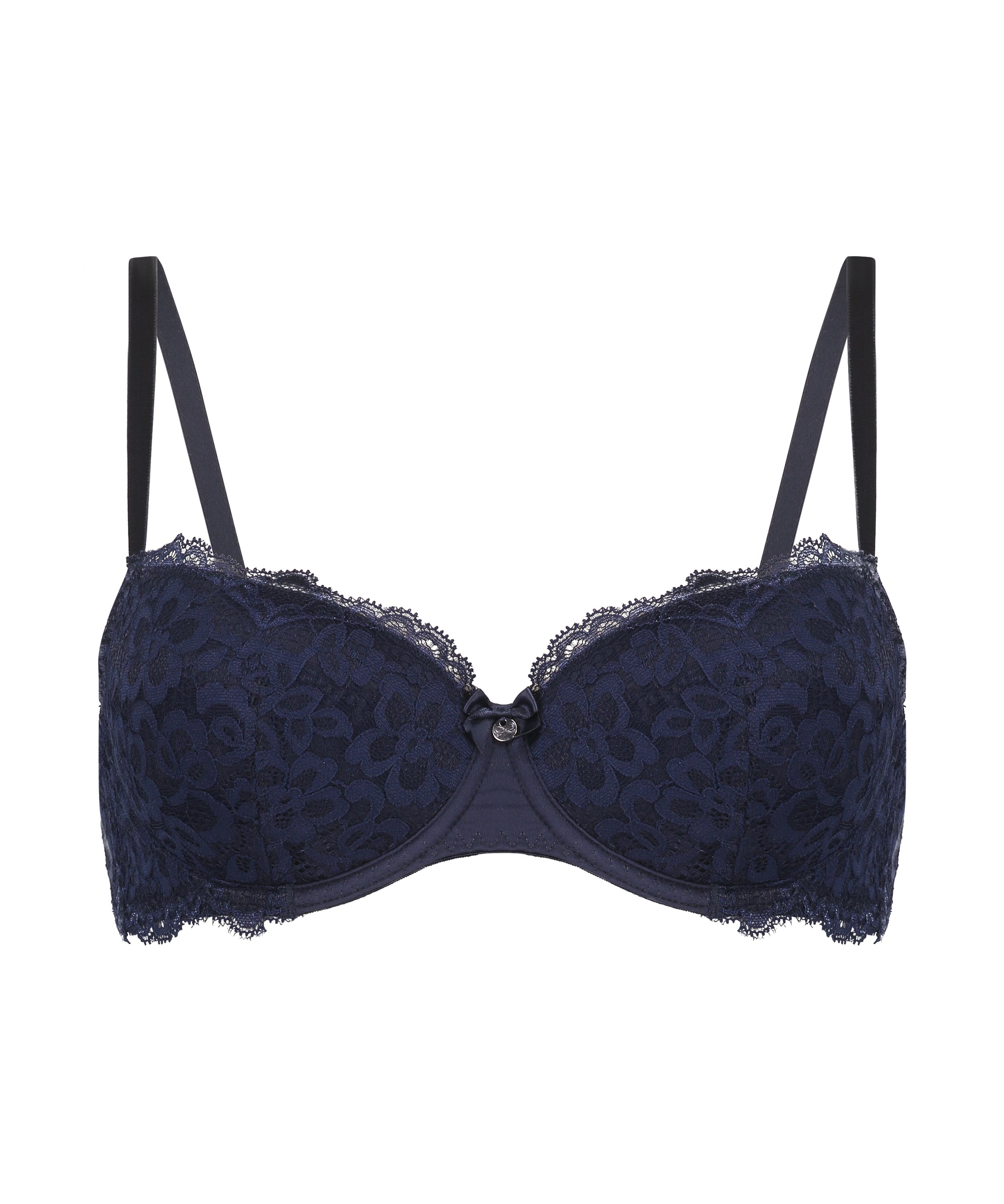 Marine Padded Underwired Bra, Blue, main