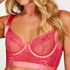Hana Non-Padded Longline Underwired Bra, Pink